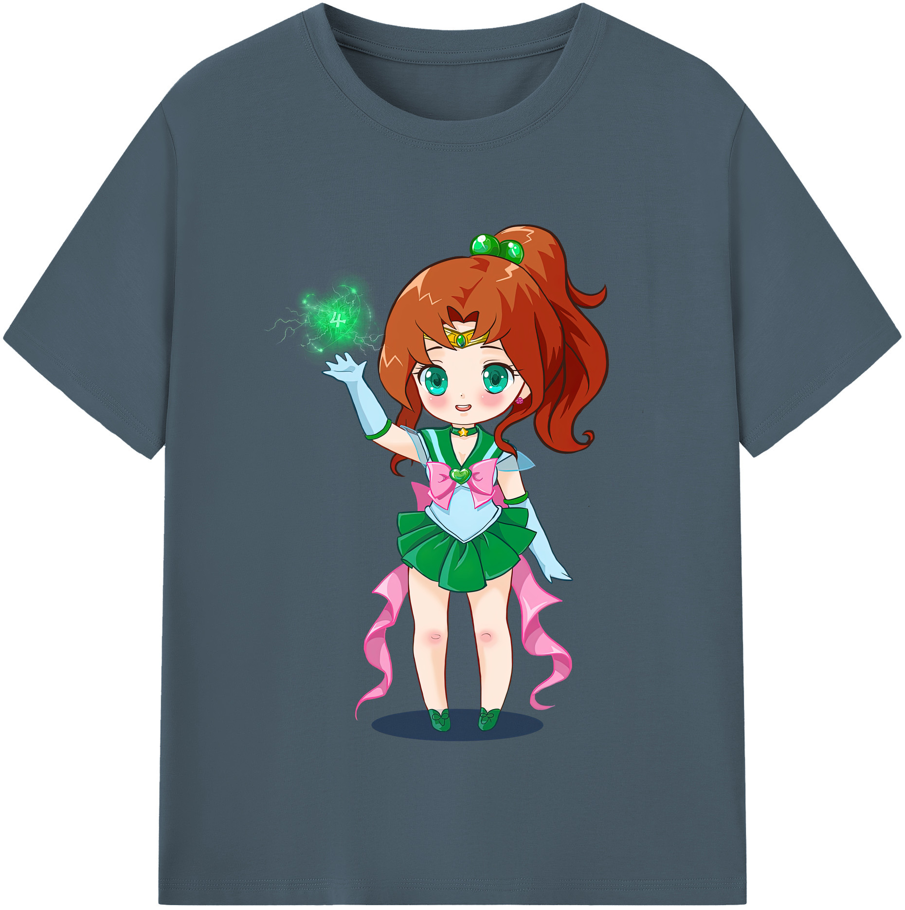 （画像用） 美少女戦士セーラームーン 木野 まこと きの まこと Sailor Moon Kino Makoto （セーラージュピター；Sailor Jupiter） 綿100％半袖Tシャツ（フロントプリント）